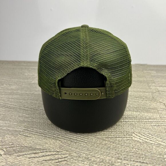 Vintage Cabela's Trucker Hat Cap Snap‎ Back Olive Green Canvas Hunting Fishing - Picture 3 of 6